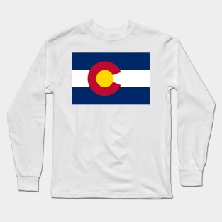 Colorado State Flag Mask Long Sleeve T-Shirt